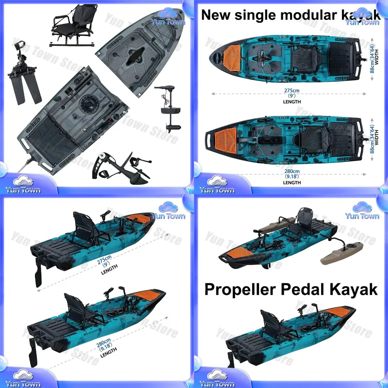 Kayak modular de 9.5 pies, tip - Fishing Kayak Pedal Drive reseña y precio